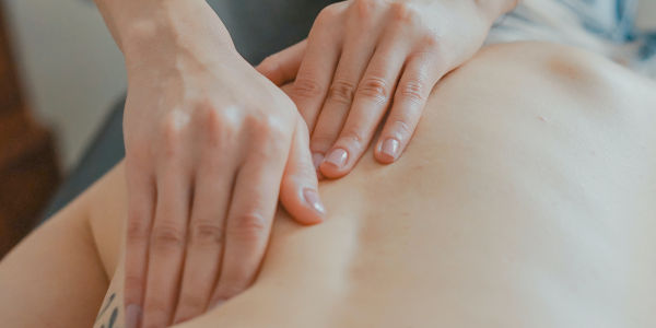 person receiving a massage