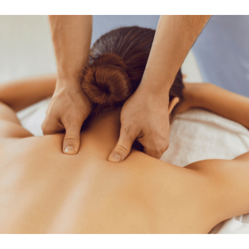 person receiving a massage